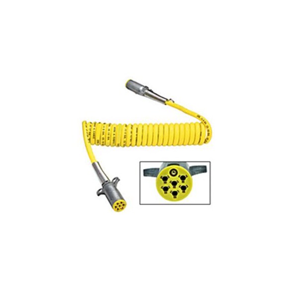 7-Way Iso Coiled Cable 72" Lead 15'